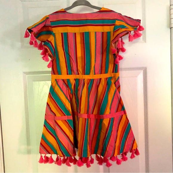 Anthropologie FARM Rio Rainbow Stripe Tassel Dress Kids Girls 2T NWT - Picture 5 of 11